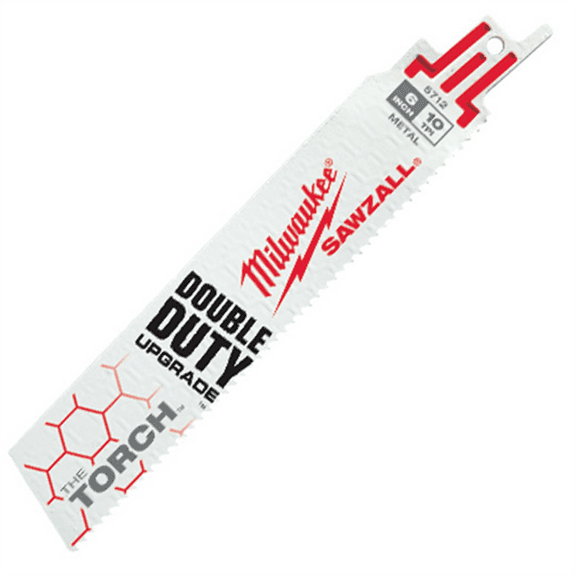 Milwaukee 48-00-5712 6" 10 TPI THE TORCH SAWZALL Blades (5 Pack)
