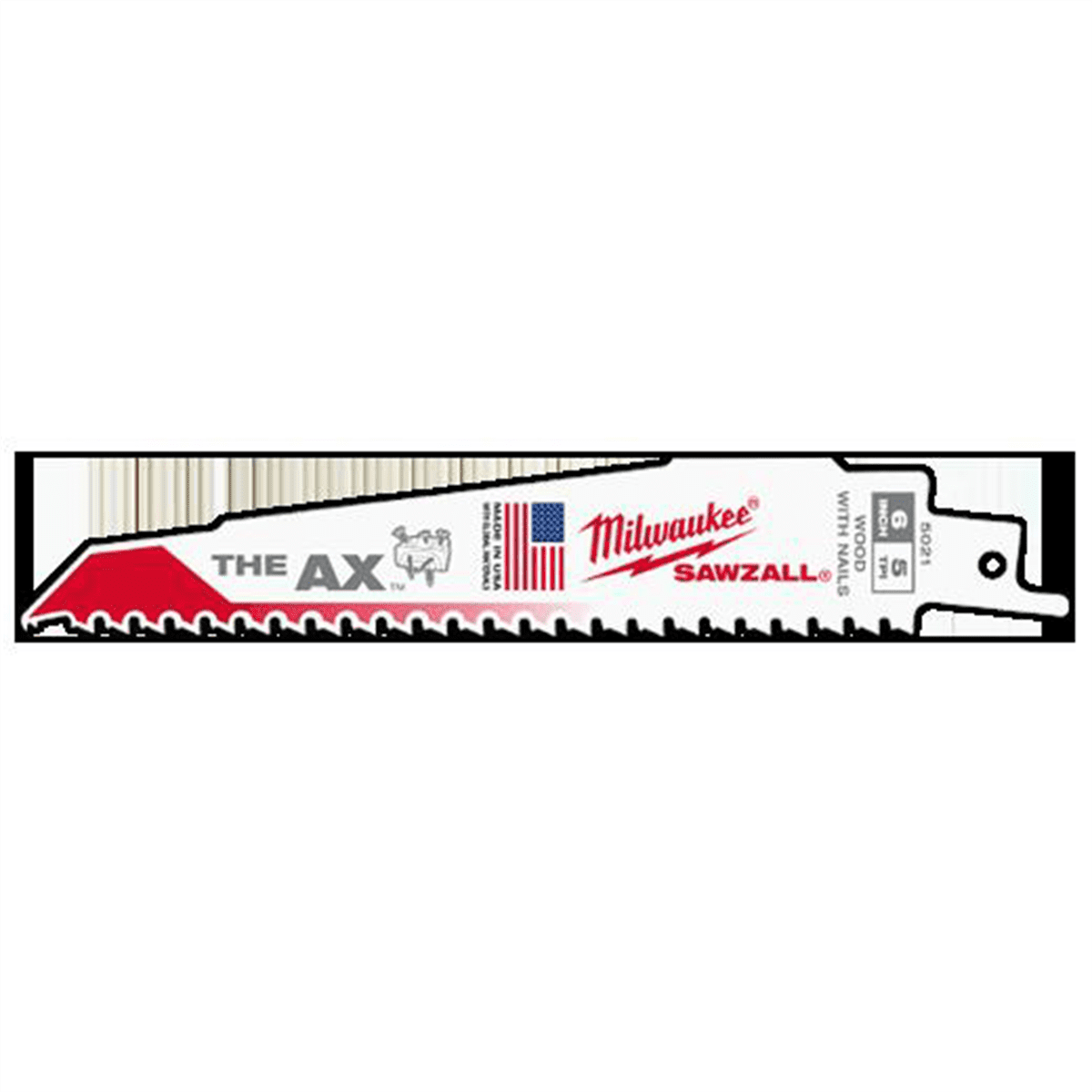 Milwaukee Tool 6" 5 TPI The Ax Sawzall  Blade (25 Pk)