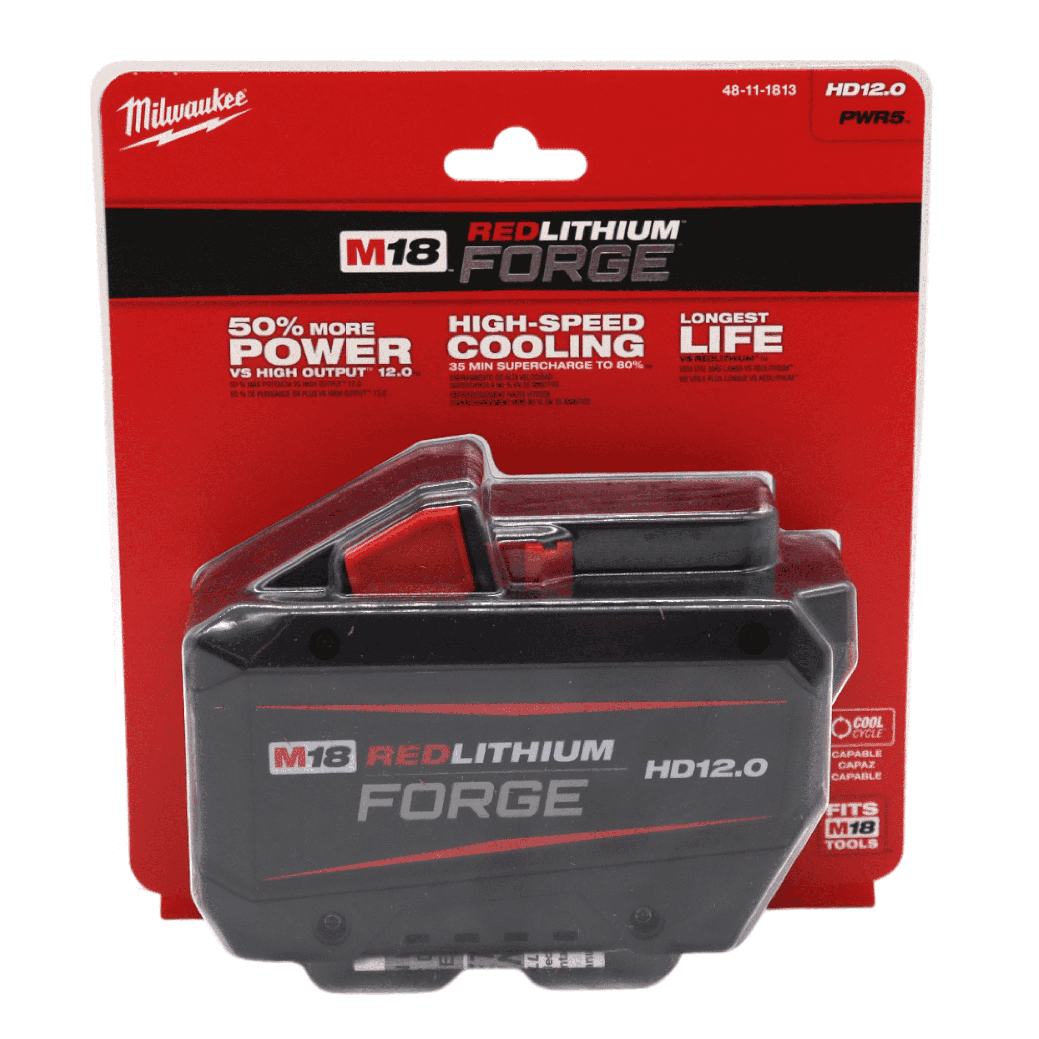 Milwaukee 48-11-1813 M18 18V REDLITHIUM FORGE HD Battery
