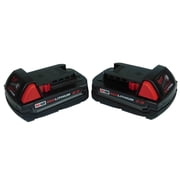 Milwaukee 48-11-1820 M18 Compact Red Lithium 18-volt Lithium-ion Battery, 2pack