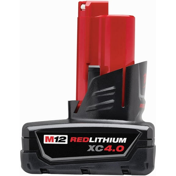 Milwaukee 48-11-2440 12-Volt XC 4.0 AH Red Lithium Ion Cordless M12 REDLITHIUM Extended Capacity Battery