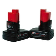 Milwaukee 48-11-2440 M12 4.0 Ah MAX Lithium Ion Battery Pack Two Pack
