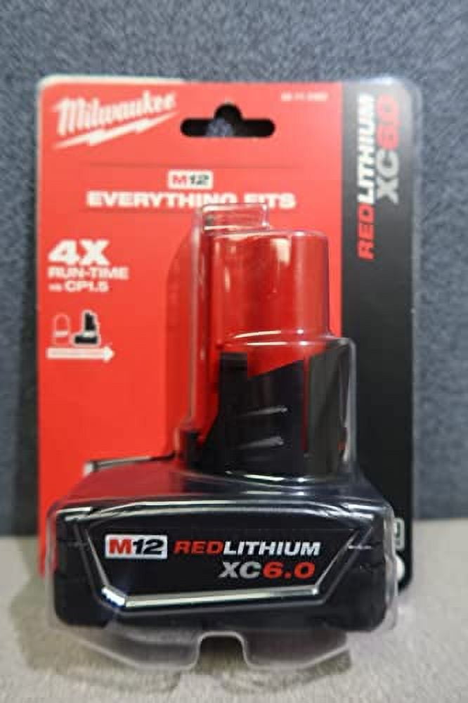 Free Shipping Milwaukee 48 11 2460 M12 REDLITHIUM XC 6 Ah Lithium Ion Battery Pack New Walmart Walmart