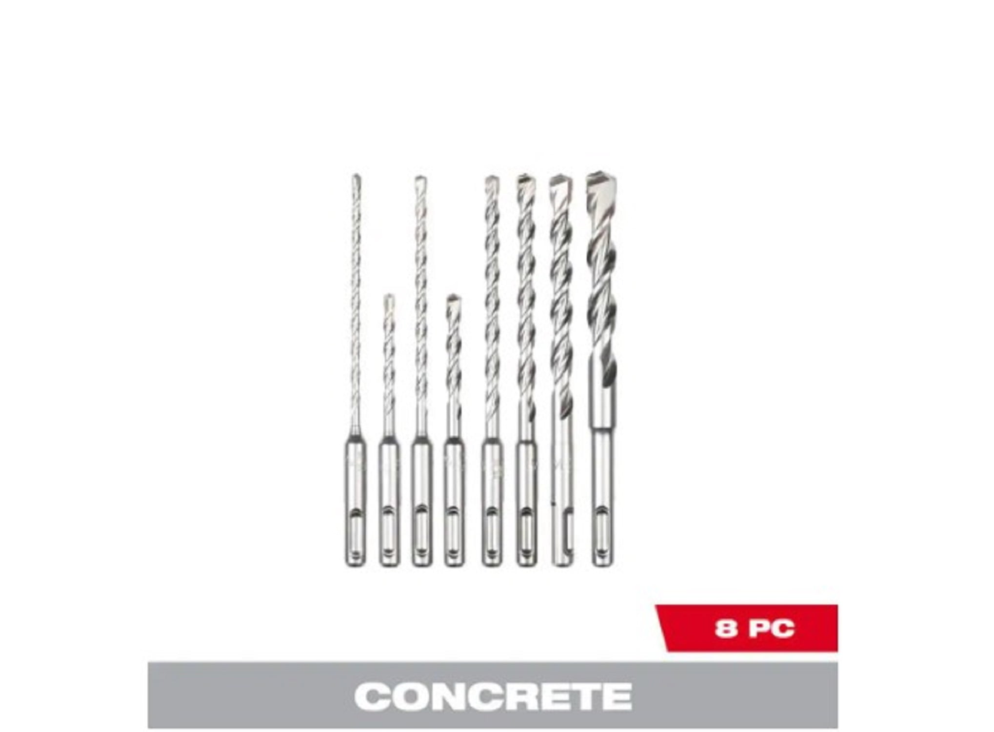 Milwaukee Tool 8pc. SDS Plus M/2 2-Cutter Drill Bit Kit
