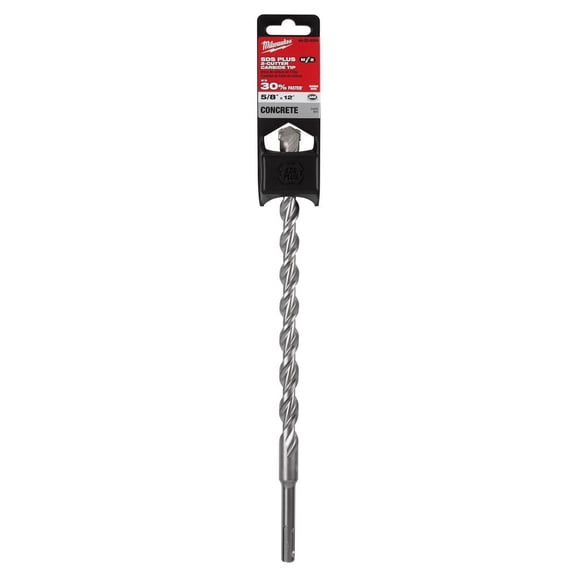 Milwaukee 48-20-8204 5/8" x 12" 2-Cutter SDS PLUS Carbide Drill Bit, MX2, Concrete