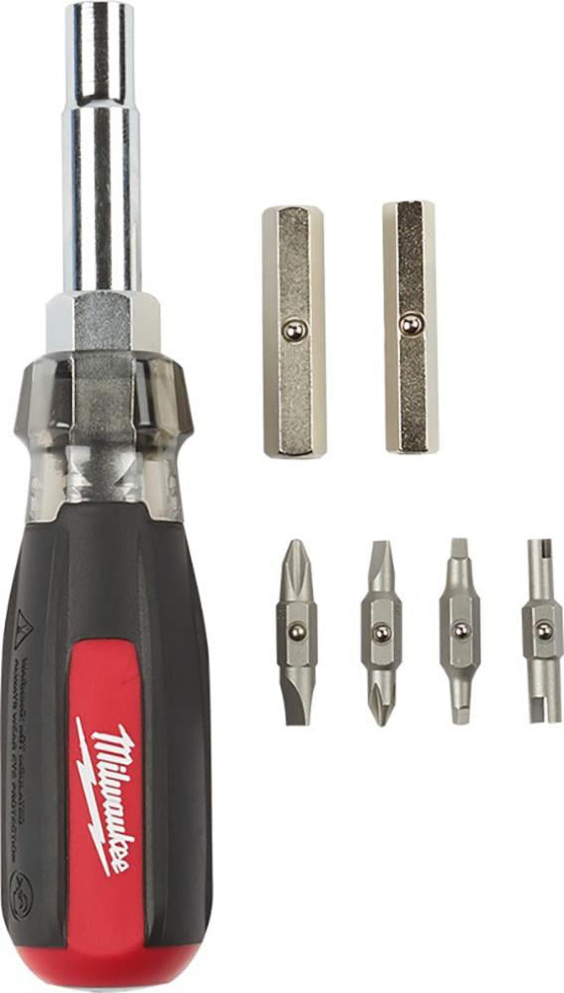 Milwaukee Tool 13in1 Cushion Grip Screwdriver with Schrader Bit