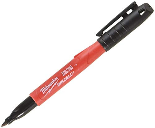 Milwaukee 48-22-3100 Inkzall Jobsite Fine Point Black Permanent Marker Pack of 24