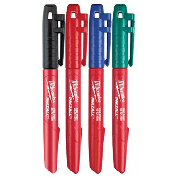 Milwaukee 48-22-3106 INKZALL Fine Point Colored Markers (4 Pack)
