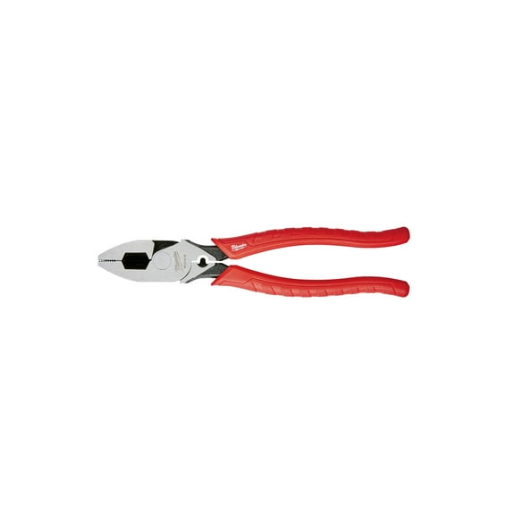 Milwaukee 48-22-6100 9 Inch Leverage Lineman Pliers w/ Crimper and Pipe Reaming Head Design