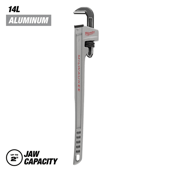 Milwaukee Tool 14L Aluminum Pipe Wrench with POWERLENGTH Handle