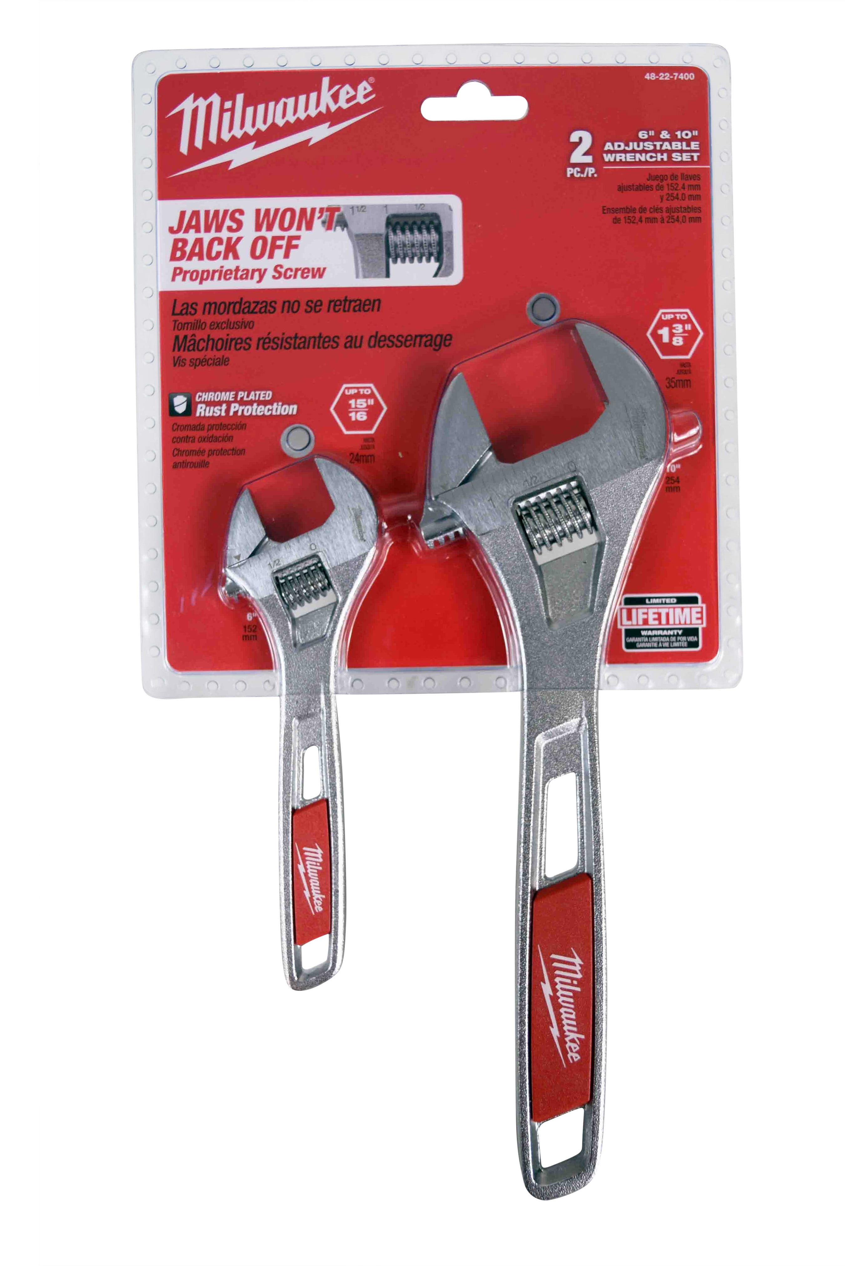 Milwaukee Wrench Set Adjacent, 6 & 10 48-22-7400