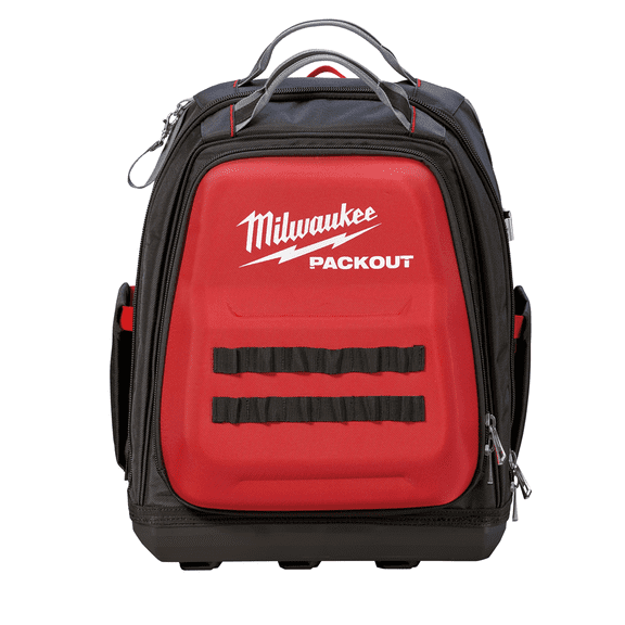 Milwaukee PACKOUT 15 in Tool Backpack (48-22-8301)  48-Pocket Storage, Hard Shell Electronics Pocket, Load-Bearing Harness