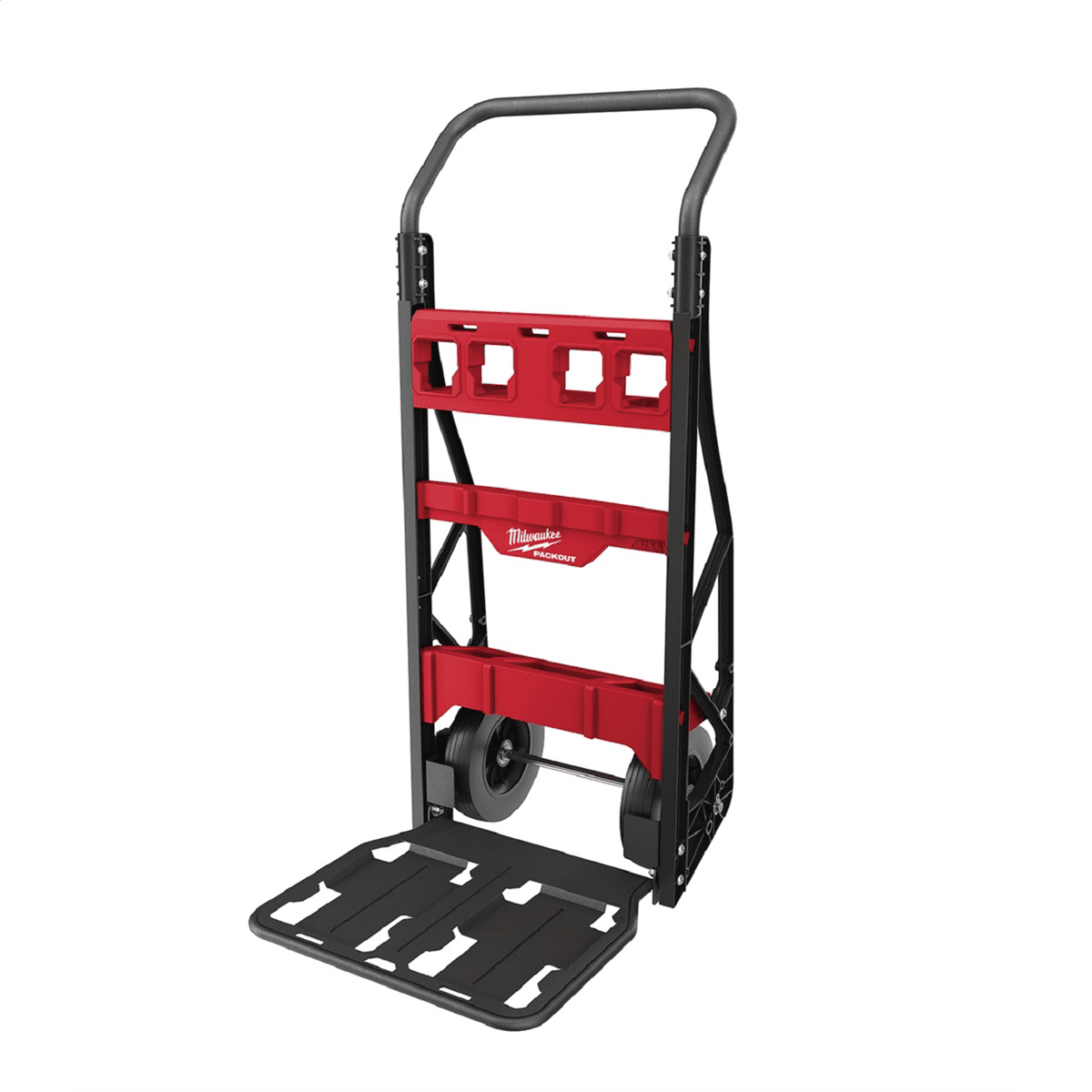 Milwaukee Black and Red Folding 2-Wheel Metal Cart