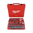 thumbnail image 1 of Milwaukee 56-Piece 3/8 in Drive Ratchet and Socket Set (48-22-9008) – 90-Tooth Ratchet, Slim Profile, SAE and Metric Sockets, 1 of 5
