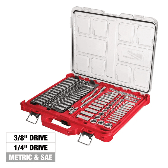 Milwaukee 48-22-9486 Ratchet Socket Set with PACKOUT Organizer, 106pc