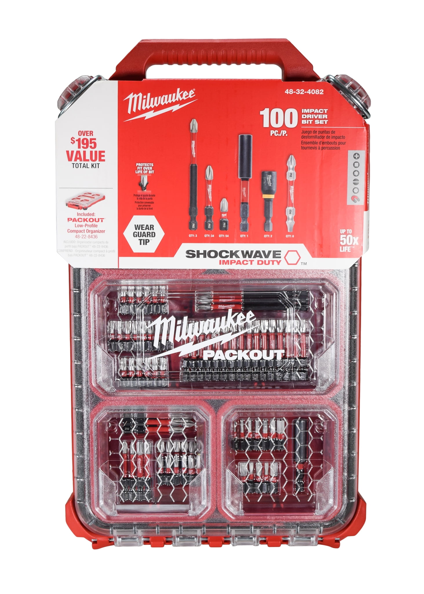 Milwaukee 48-32-4082 100-Piece Shockwave Impact Driver Bit Set