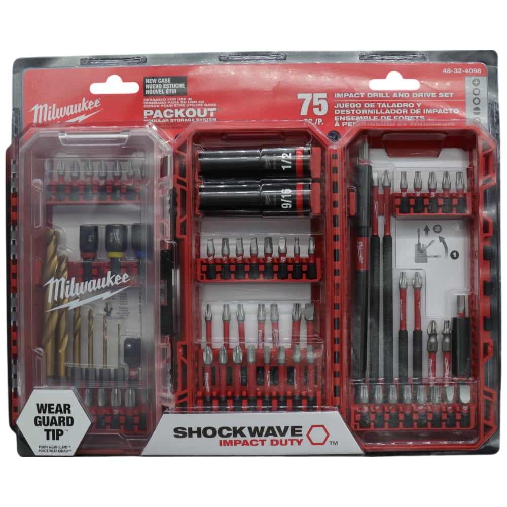 Milwaukee 48-32-4082 Impact Duty Alloy Steel Screwdriver Bit Set with ...