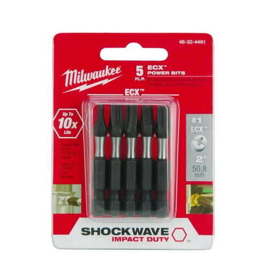 Milwaukee-48-32-4492 #2 ECX SHOCKWAVE 2 In. Power Bit (5pc)