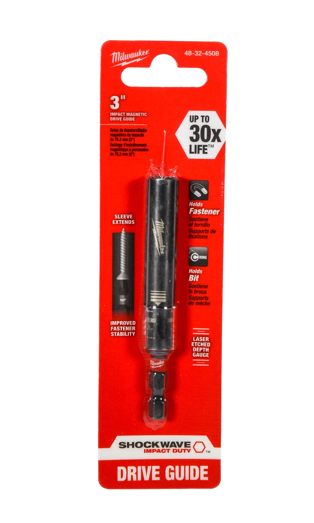 Milwaukee 48 32 4508 3 in. Shockwave Magnetic Drive Guide