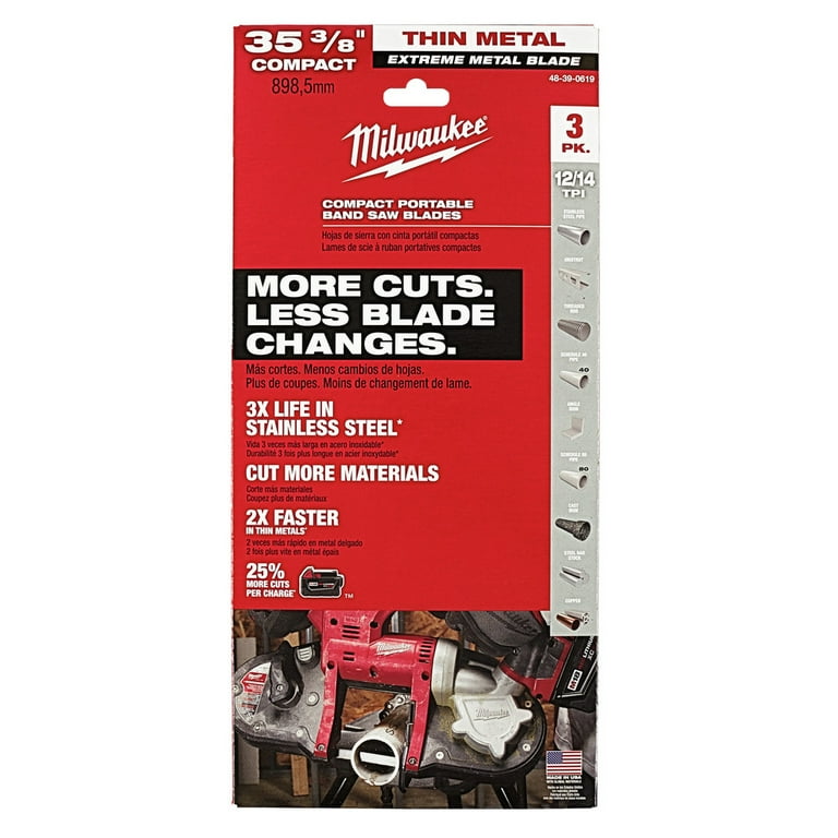 35-3/8 in. 12/14 TPI Metal Compact Extreme Metal Cutting Band Saw Blade (3-Pack) 35-3/8 in. 12/14 TPI Metal Compact Extreme Metal Cutting Band Saw Blade (3-Pack)