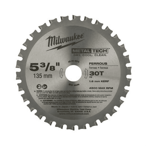 Milwaukee 48-40-4070 5-3/8" 30T Ferrous Metal Circular Saw Blade