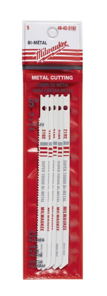 Milwaukee-48-42-2192 5 in. 14 TPI Bi-Metal Jig Saw Blade (5 Pack)
