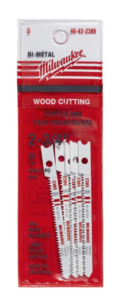 Milwaukee-48-42-2385 2-3/4 in. 20 TPI Bi-Metal Jig Saw Blade (5 Pack)