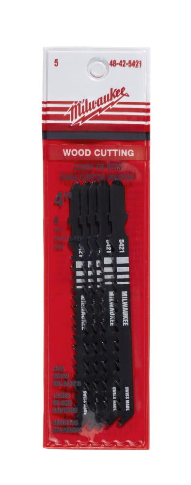 Milwaukee-48-42-5421 4 In. 6 TPI High-Carbon Steel Jig Saw Blade (5 PK)