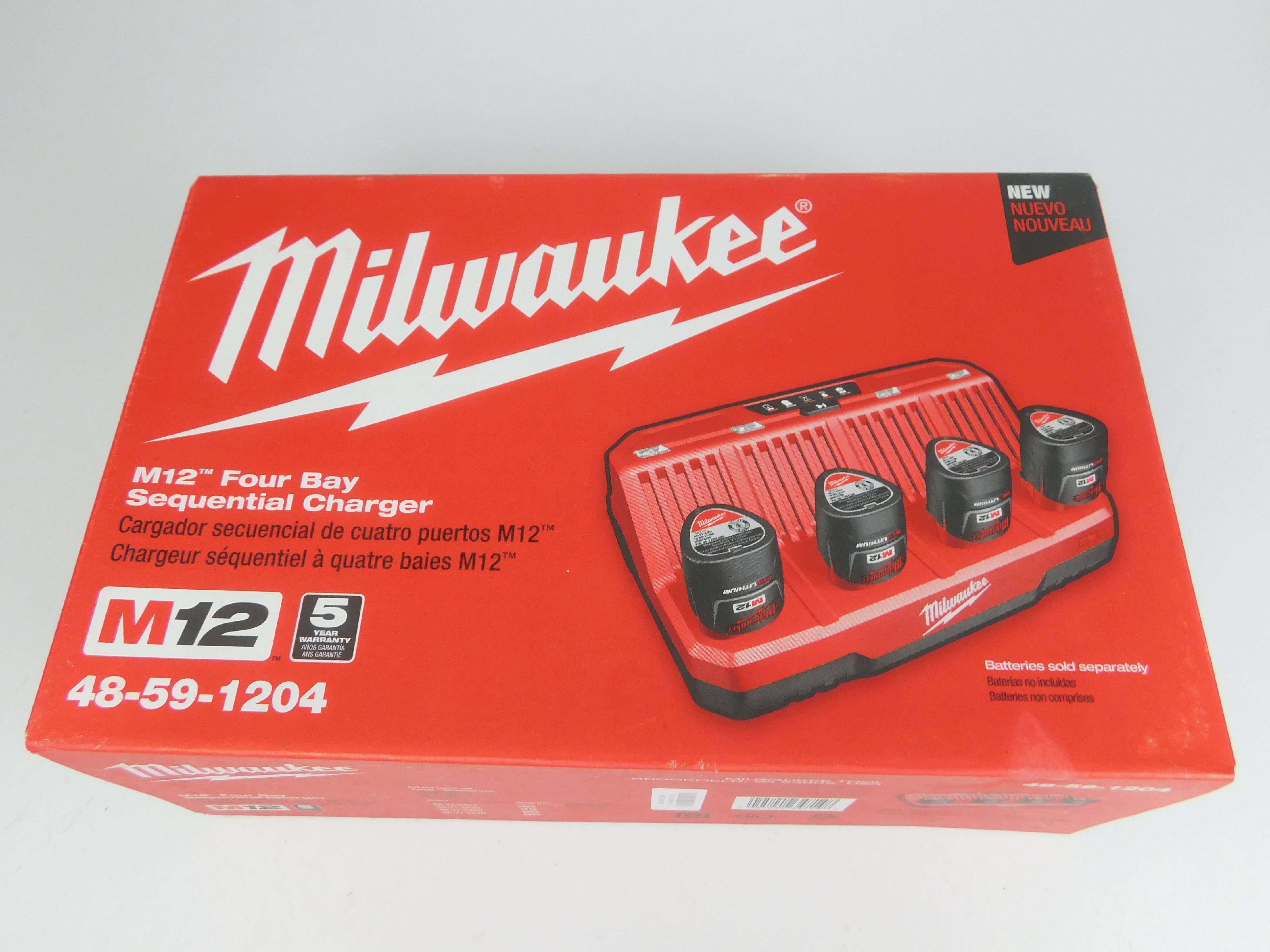 Milwaukee 48-59-1204 M12 Four Bay Sequential Charger