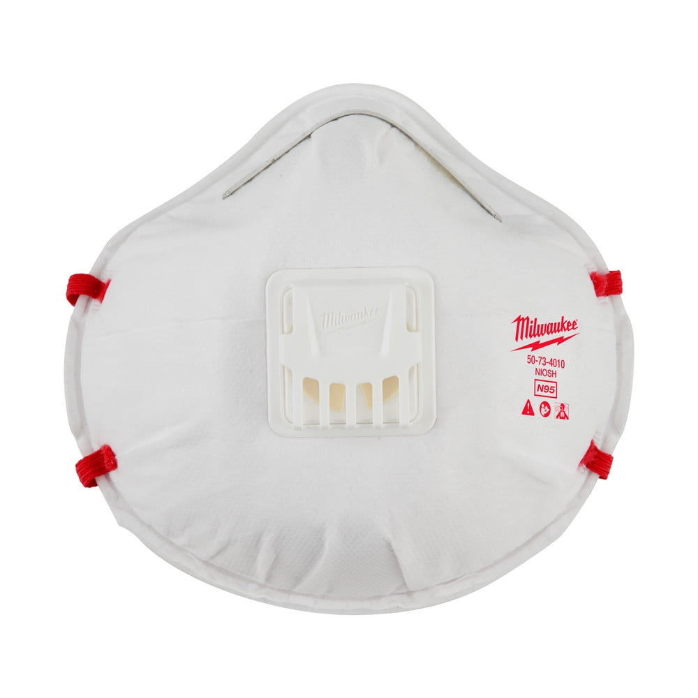 Milwaukee 48-73-4014 10-Piece N95 Valved Respirator