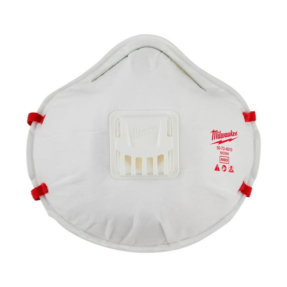 Milwaukee 48-73-4014 10-Piece N95 Valved Respirator