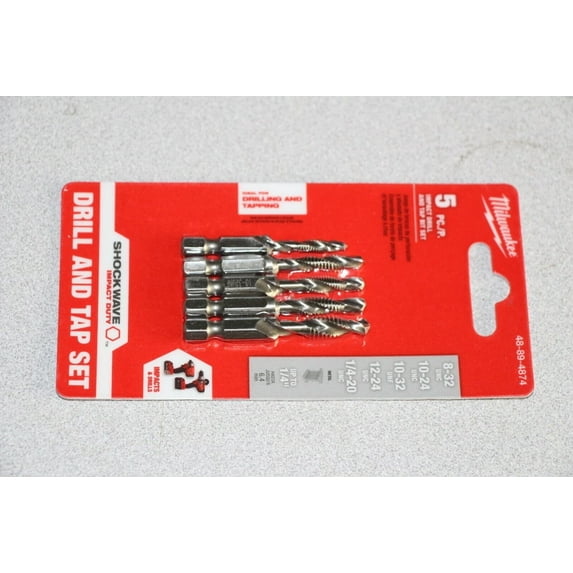 Milwaukee 48-89-4874 5pcs Drill and Tap Set NEW