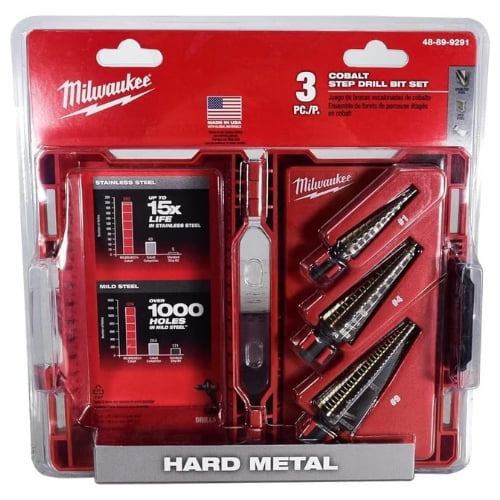 Milwaukee 48-89-9291 Cobalt Step Bit Kit (3 Piece)