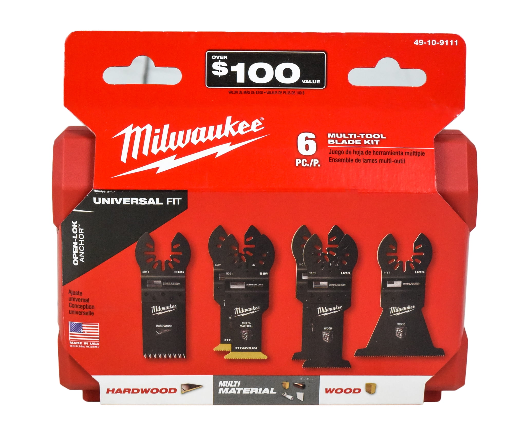 Milwaukee 49109111 Oscillating MultiTool Blade Kit (6Piece