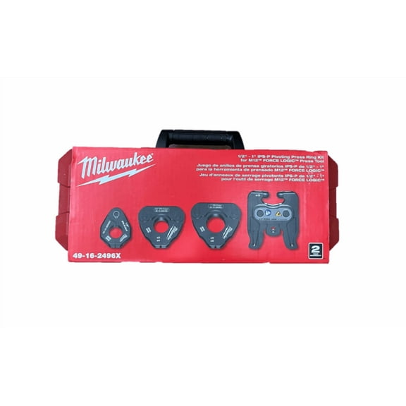MILWAUKEE IPS-P Pivoting Press Ring Kit for M12 FORCE LOGIC Tool Compatible with Viega, Apollo & More (49-16-2496X)