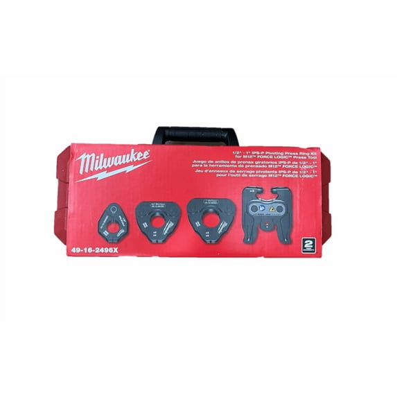 MILWAUKEE IPS-P Pivoting Press Ring Kit for M12 FORCE LOGIC Tool – Compatible with Viega, Apollo & More (49-16-2496X)