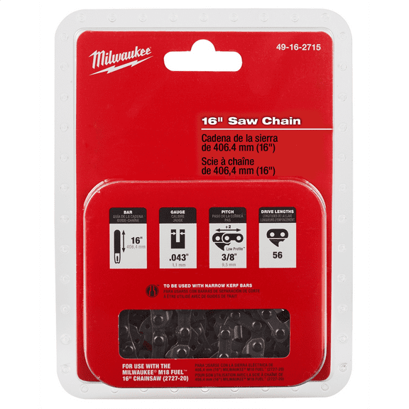 Milwaukee 49-16-2715 16" Replacement Chainsaw Chain