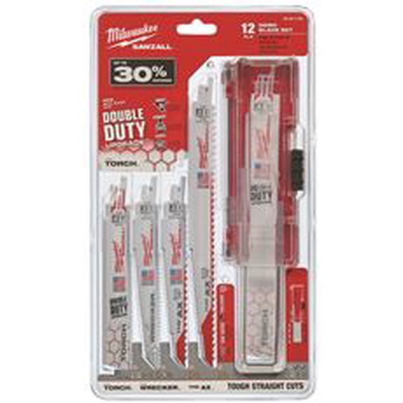 Milwaukee Sawzall 12-Piece Demolition Reciprocating Blade Set 49-22-1129