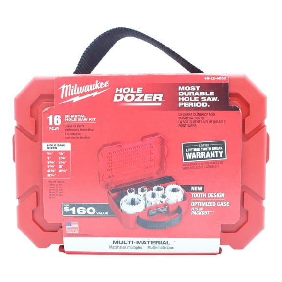 Milwaukee 49-22-4030 All Purpose Hole Saw 16 pcs Kit