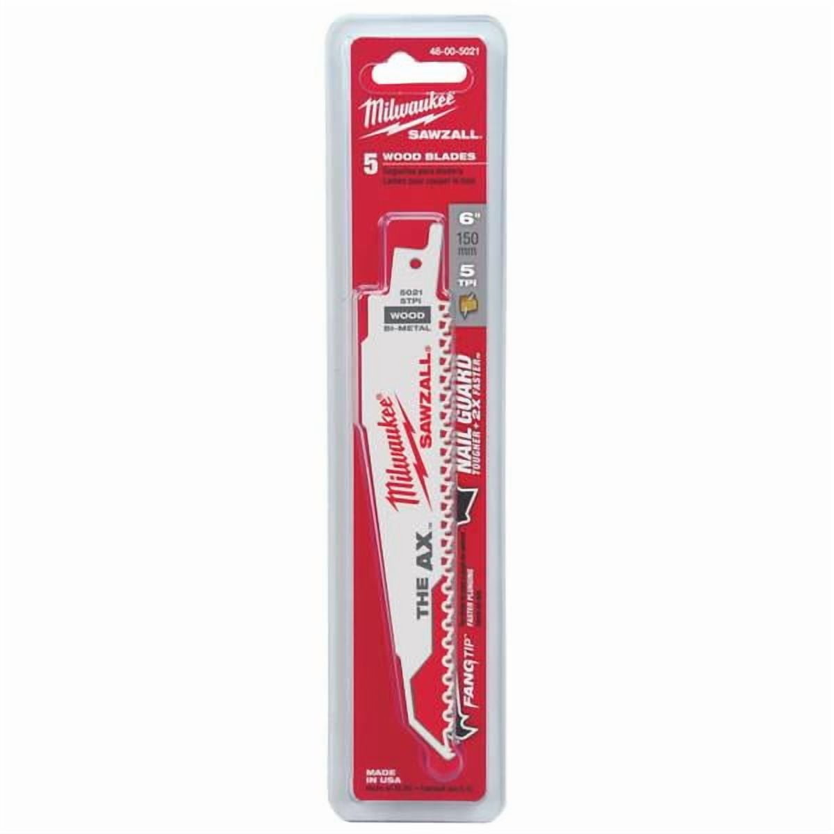 Milwaukee 5-Pack 6  5 TPI The Ax Sawzall Blades