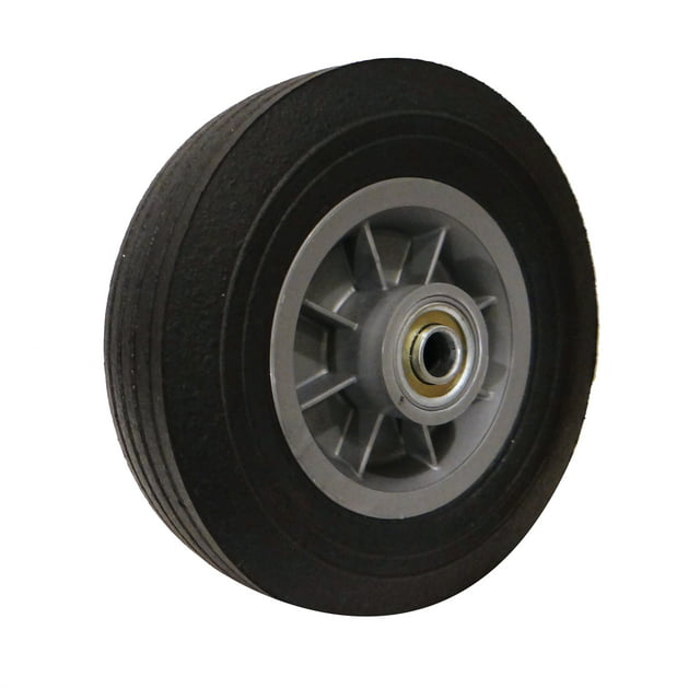 Milwaukee 8" solid rubber tire.