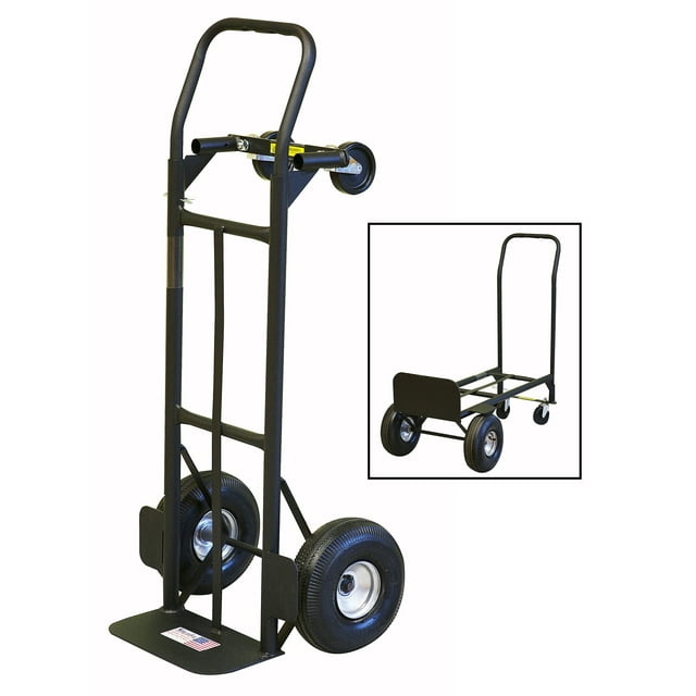 Milwaukee 800 lb. Capacity 2-in-1 Convertible Hand Truck W/10" Pneumatic Tires