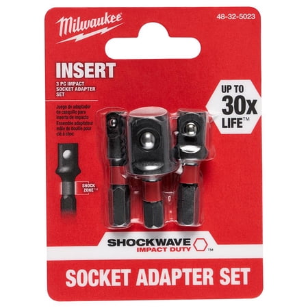 Milwaukee Accessory 48-32-5023 Insert Socket Set, 3 Pieces, Holds Sockets