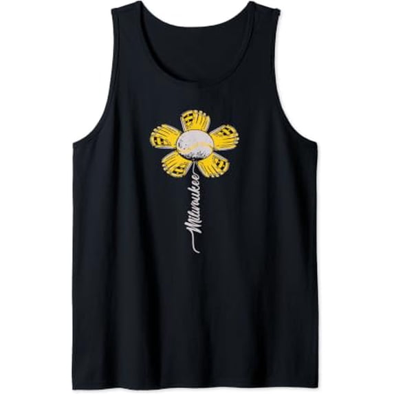 Milwaukee Baseball Flower Baseball Enthusiasts Tank Top Size S-3XL