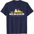 thumbnail image 1 of Milwaukee Baseball Vintage Minimalist Retro Baseball Lover T-Shirt, 1 of 2