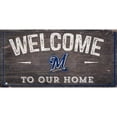thumbnail image 1 of Milwaukee Brewers 11'' x 19'' Welcome To Our Home Sign, 1 of 1