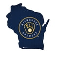 thumbnail image 1 of Milwaukee Brewers 12" Logo State Sign, 1 of 1