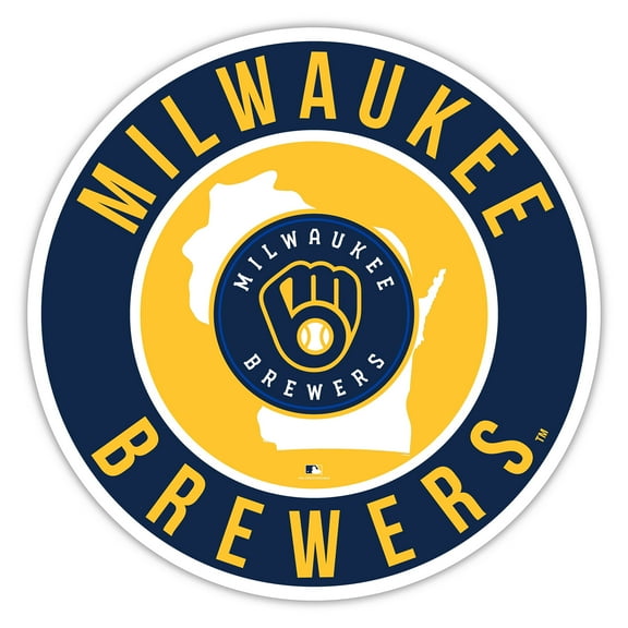 Milwaukee Brewers 15" State Circle Sign