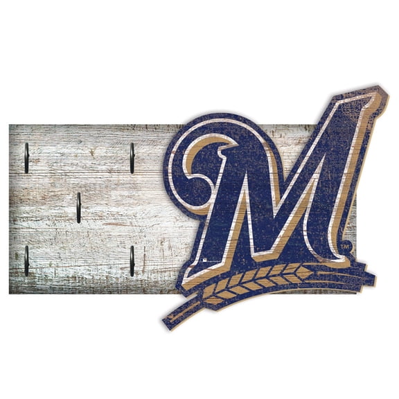 Milwaukee Brewers 6" x 12" Mounted Key Holder