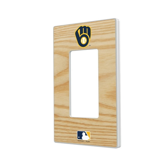 Milwaukee Brewers Baseball Bat Design Single Rocker Light Switch Plate